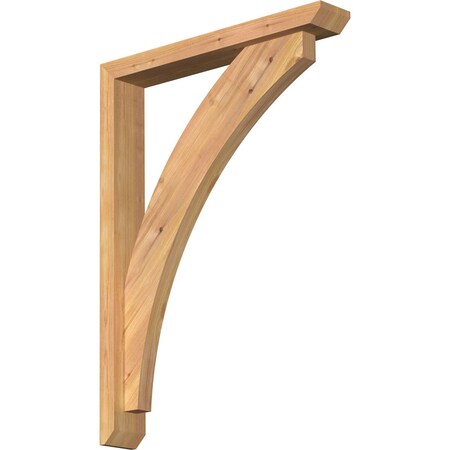 Thorton Slat Smooth Bracket W/ Offset Brace, Western Red Cedar, 3 1/2W X 22D X 30H